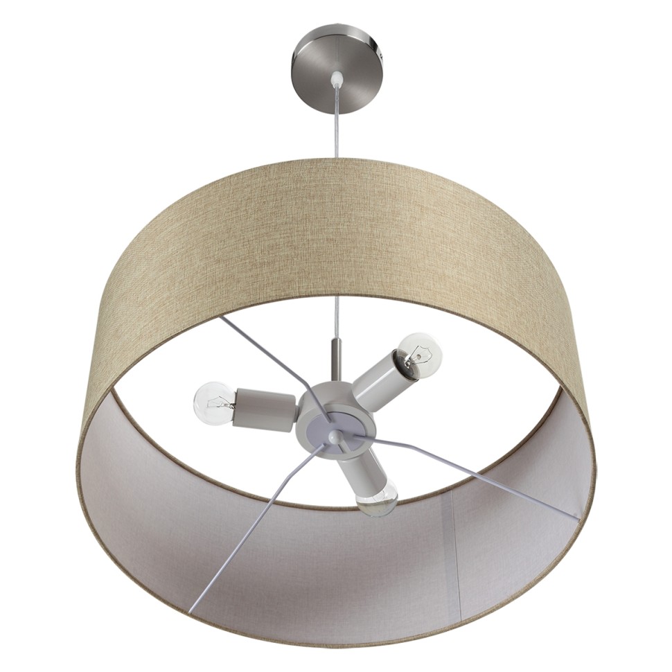 8250/3 LUMION NIKKI Бежевый подвес Модерн Е27*3*60W, никель, диаметр 50см