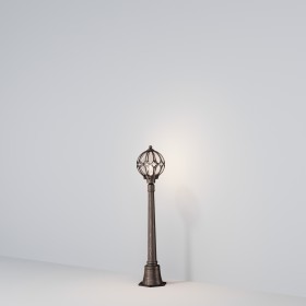 O023FL-01G MAYTONI Via уличный фонарный столб IP44, E27*1*100W, коричневый с золотом, 104см