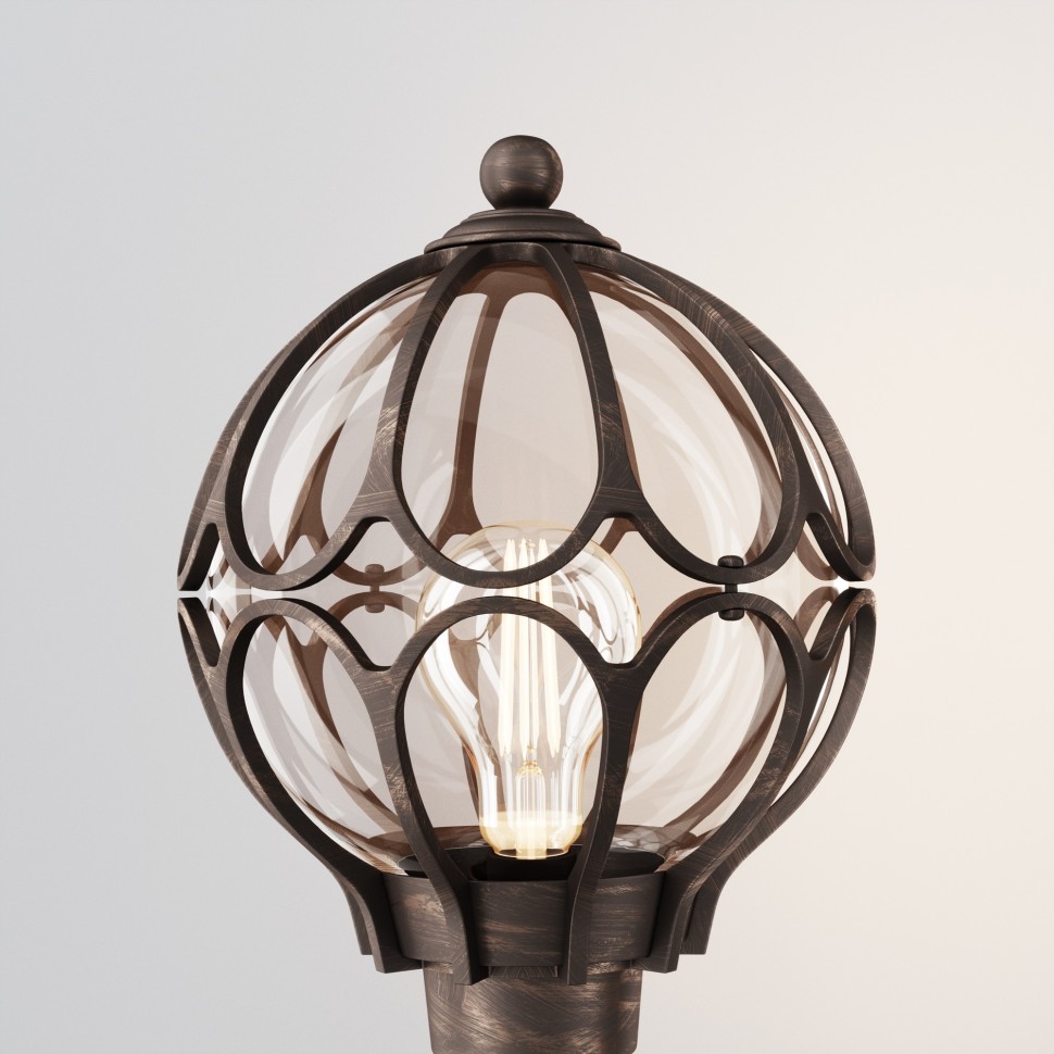 O023FL-01G MAYTONI Via уличный фонарный столб IP44, E27*1*100W, коричневый с золотом, 104см