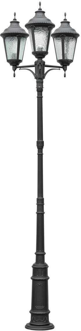 79760MB/E7 Bl Oasis Light Большой уличный фонарный столб 323см, черный