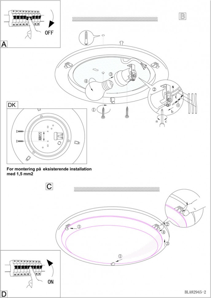 83159 Eglo Светильник настенно-потолочный PLANET 