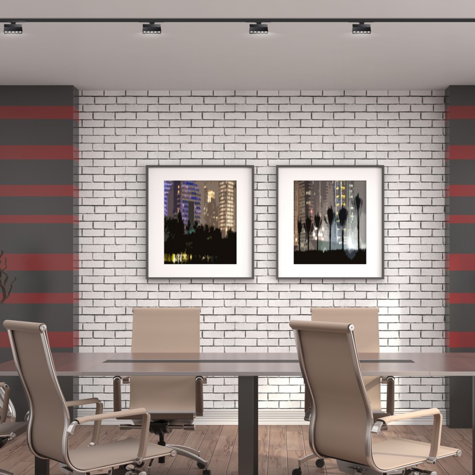 358325 NOVOTECH Черный однофазный трековый светодиодный светильник EOS 13W 4000K 1560Lm