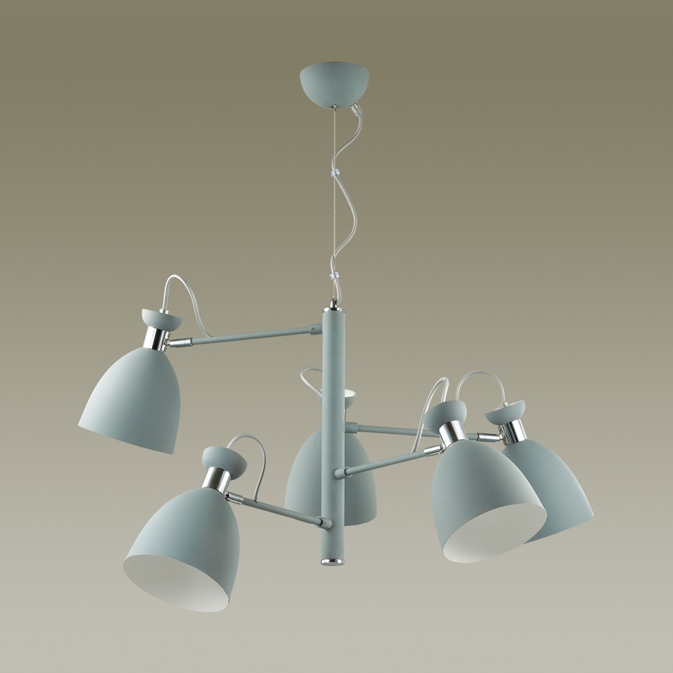 3735/5 LUMION MODERNI Серый подвесной светильник на штанге KIZZY, E27*5*60W