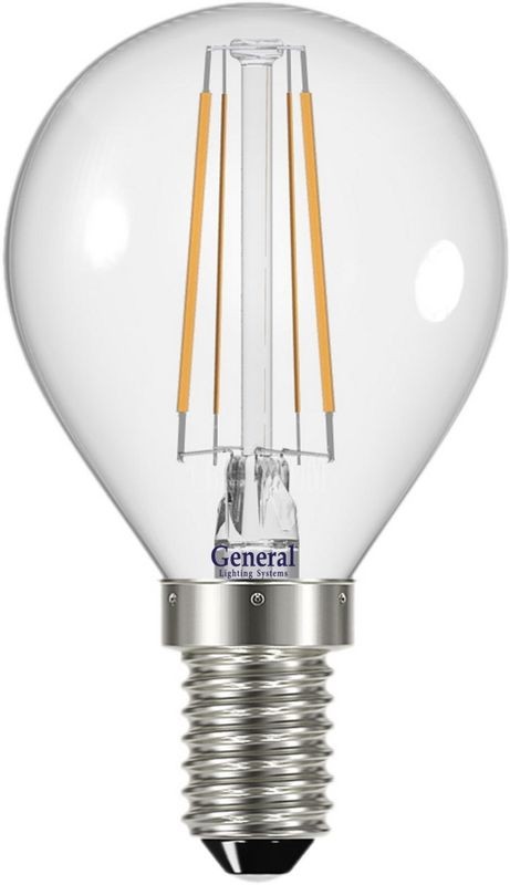 649977 General светодиодная филаментная лампа Е14, теплый свет 2700К, мощность 8Вт