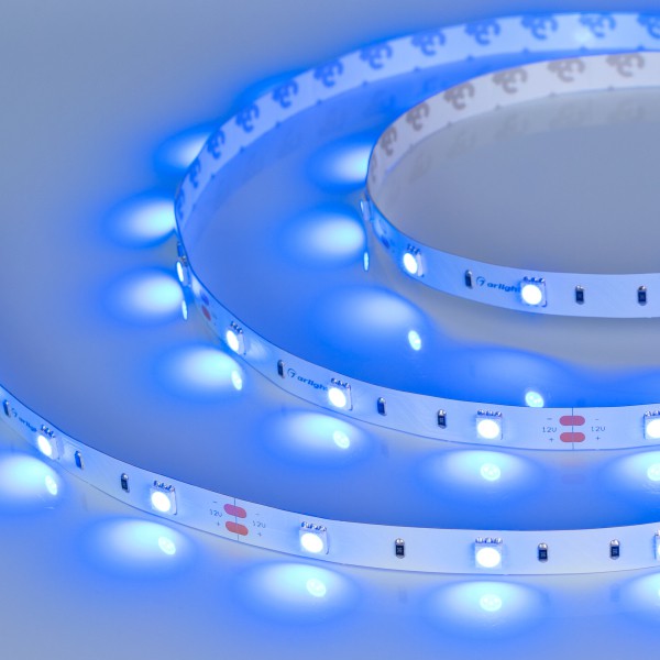 010592 Arlight Светодиодная лента RT 2-5000 12V Blue (5060, 150 LED, LUX) , 7.2 Вт/м