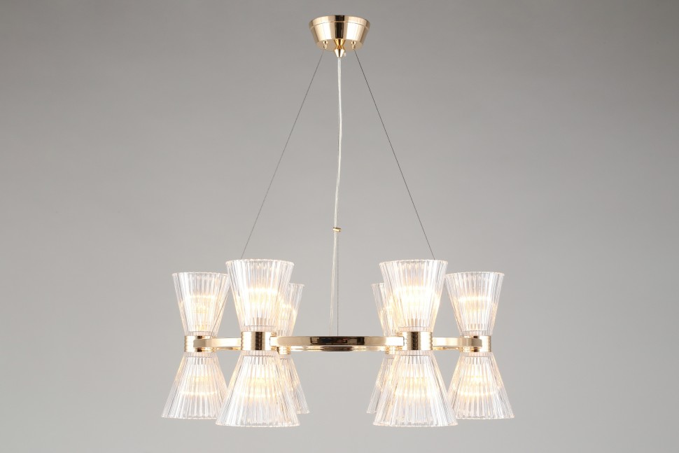 APL.801.03.12 APLOYT подвесная люстра Elinor, золото, E14*12*40W