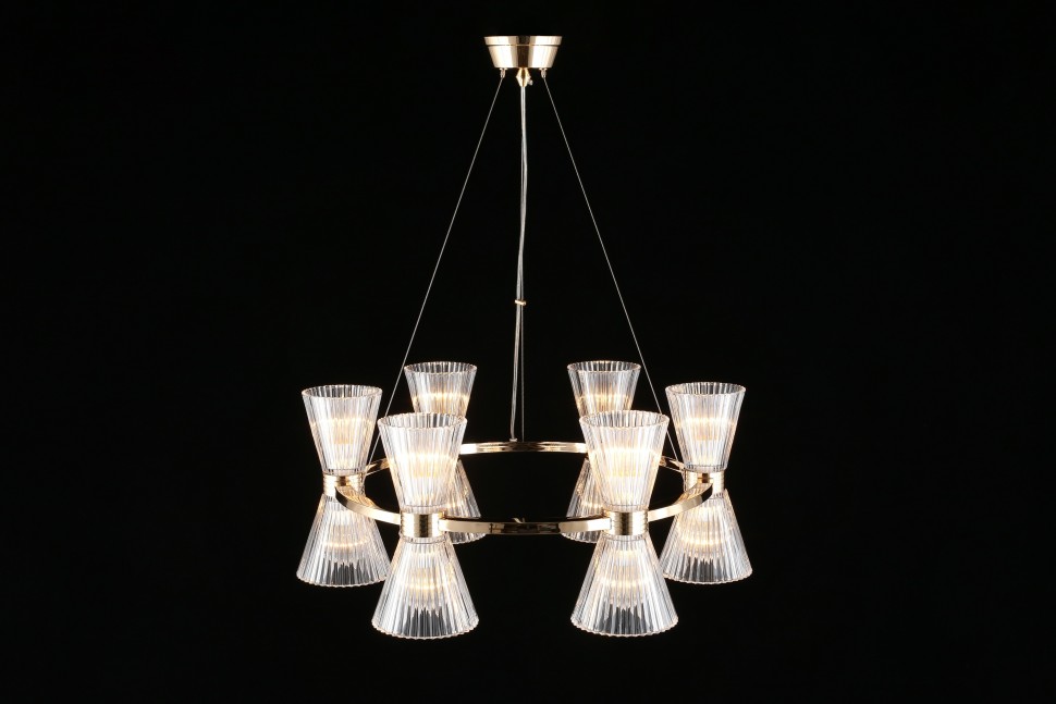 APL.801.03.12 APLOYT подвесная люстра Elinor, золото, E14*12*40W