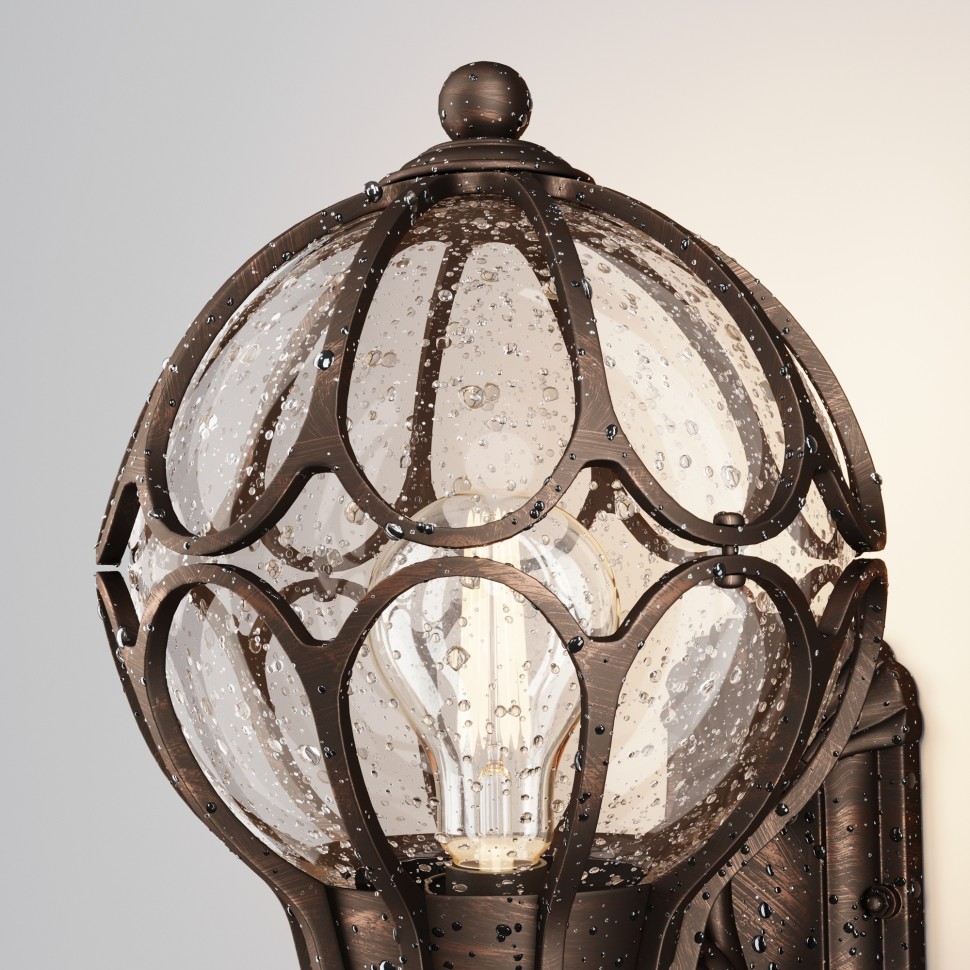 O024WL-01G MAYTONI Via уличный настенный фонарь IP44, E27*1*100W, коричневый с золотом