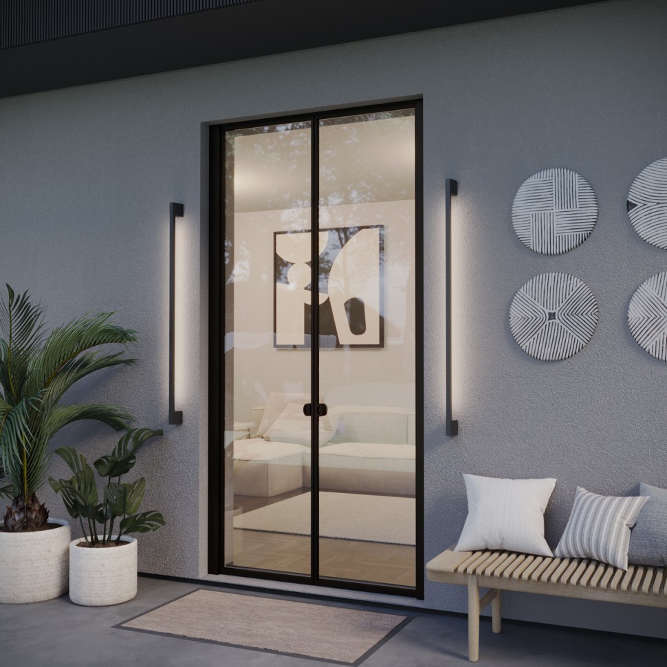 359891 NOVOTECH STREET черный ландшафтный фасадный светодиодный cветильник VESPERA, IP54, LED 12W, 4000К, 120см