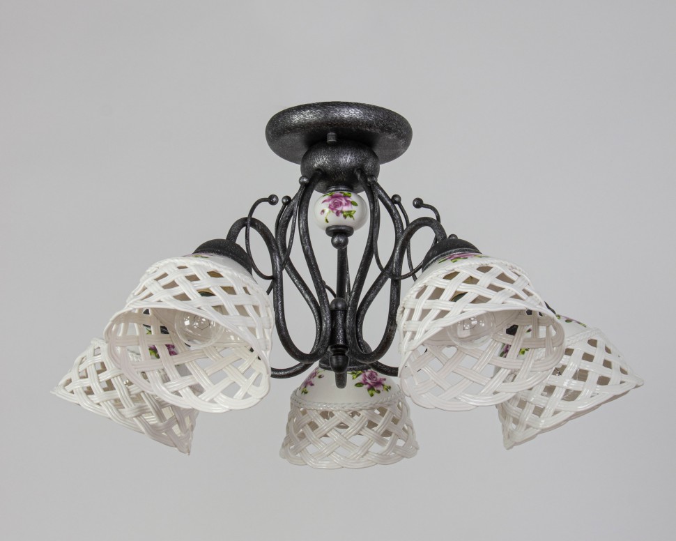 MDK9365/5BBlack Abrasax потолочная люстра Emilia в стиле Кантри