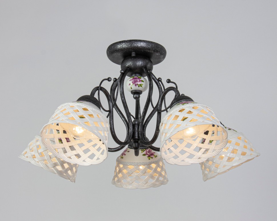 MDK9365/5BBlack Abrasax потолочная люстра Emilia в стиле Кантри