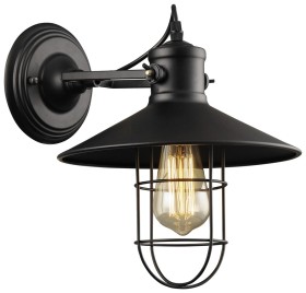 387-521-01 VELANTE черный настенный светильник в стиле Лофт