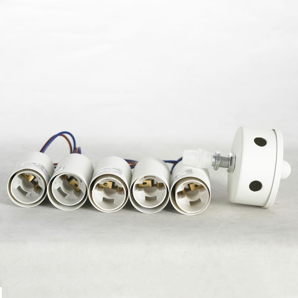 LSP-8716 LUSSOLE подвесная люстра Crenshaw, белая, E14*5*40W