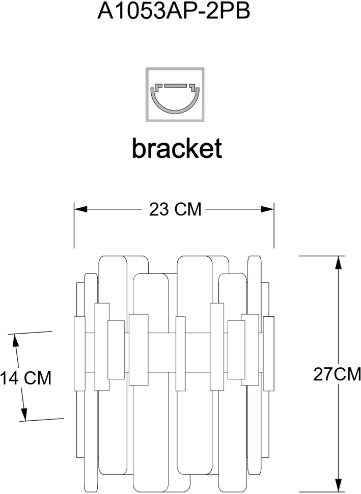 A1053AP-2PB Arte Lamp настенный светильник Alya G9*2*40W, стекло, медь