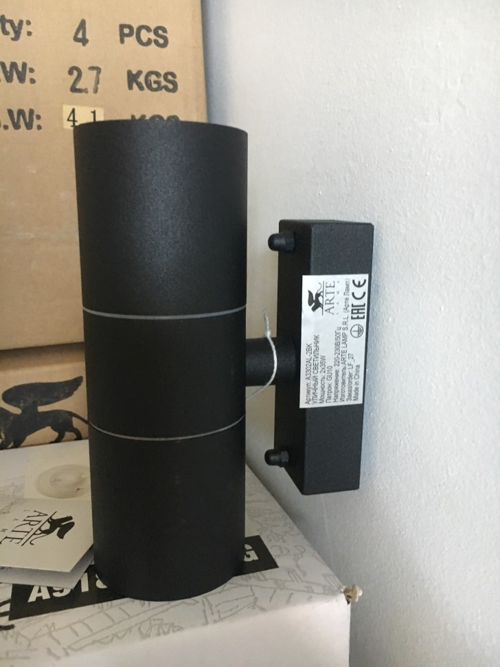 A3302AL-2BK Arte Lamp Уличный настенный светильник Sonaglio