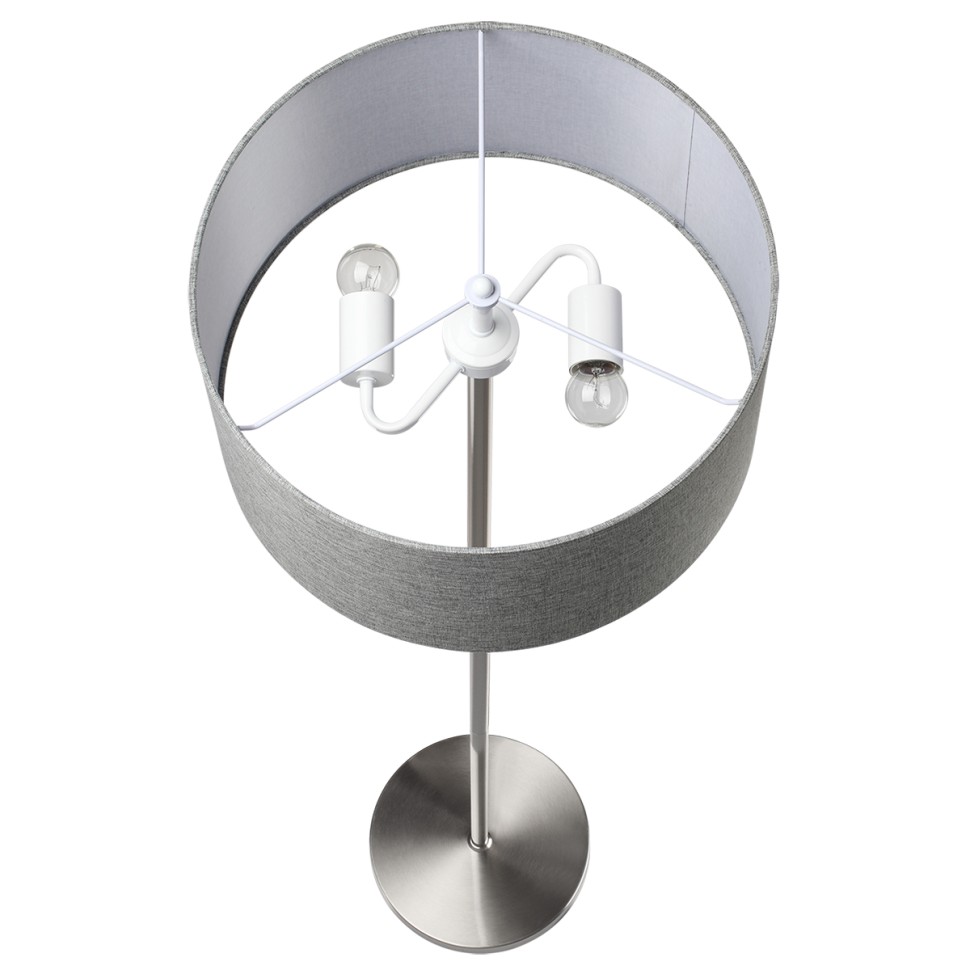 8251/2F LUMION NIKKI Торшер Е27*2*60W, никель, серый, диаметр 40см