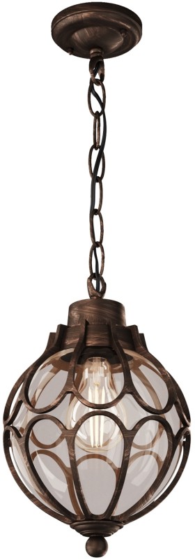 O024PL-01G MAYTONI Via уличный подвесной фонарь IP44, E27*1*100W, коричневый с золотом