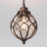 O024PL-01G MAYTONI Via уличный подвесной фонарь IP44, E27*1*100W, коричневый с золотом