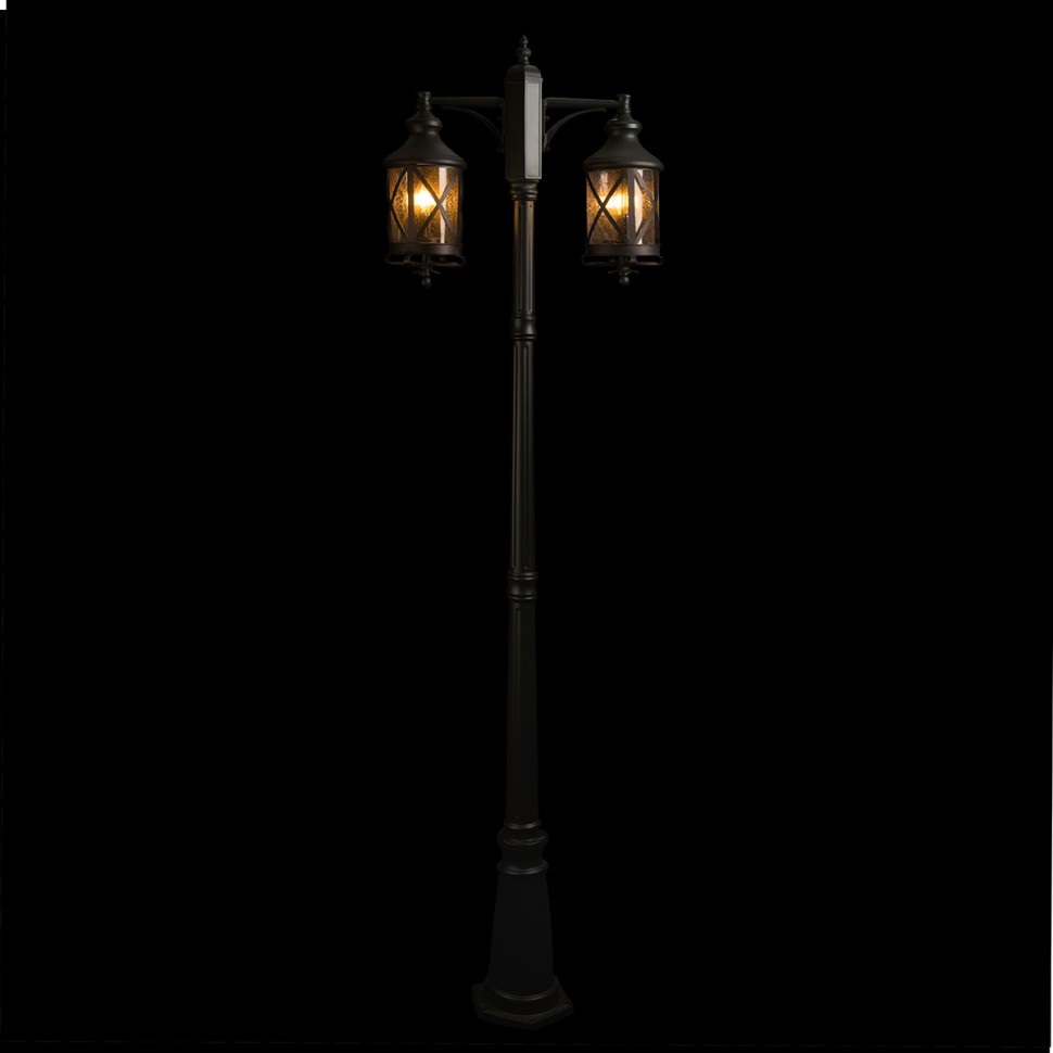 100020/2200 LOFT IT Наземный уличный фонарь Ferrara, IP44, E14*4*40W, черный, стекло, 220см