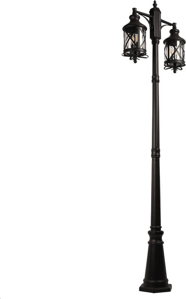 100020/2200 LOFT IT Наземный уличный фонарь Ferrara, IP44, E14*4*40W, черный, стекло, 220см