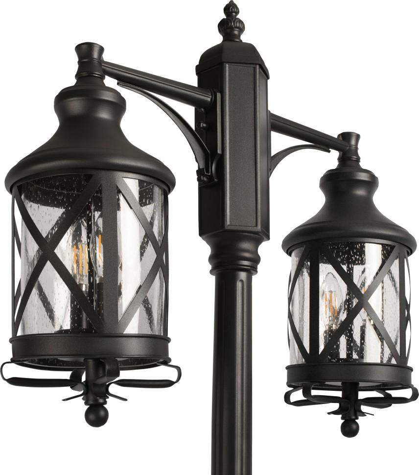 100020/2200 LOFT IT Наземный уличный фонарь Ferrara, IP44, E14*4*40W, черный, стекло, 220см