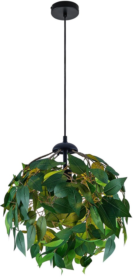 LSP-8985 Lussole Idaho Подвесной светильник Листья, E27*1*40W, 38см диаметр, зеленый