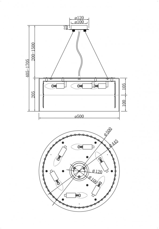 MOD313PL-06CH Maytoni подвесная люстра Wonderland хром