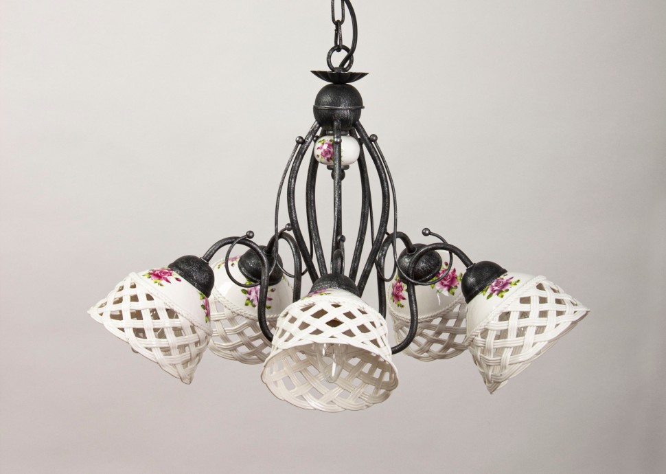 MDK9365/5ABlack Abrasax подвесная люстра Emilia в стиле Кантри