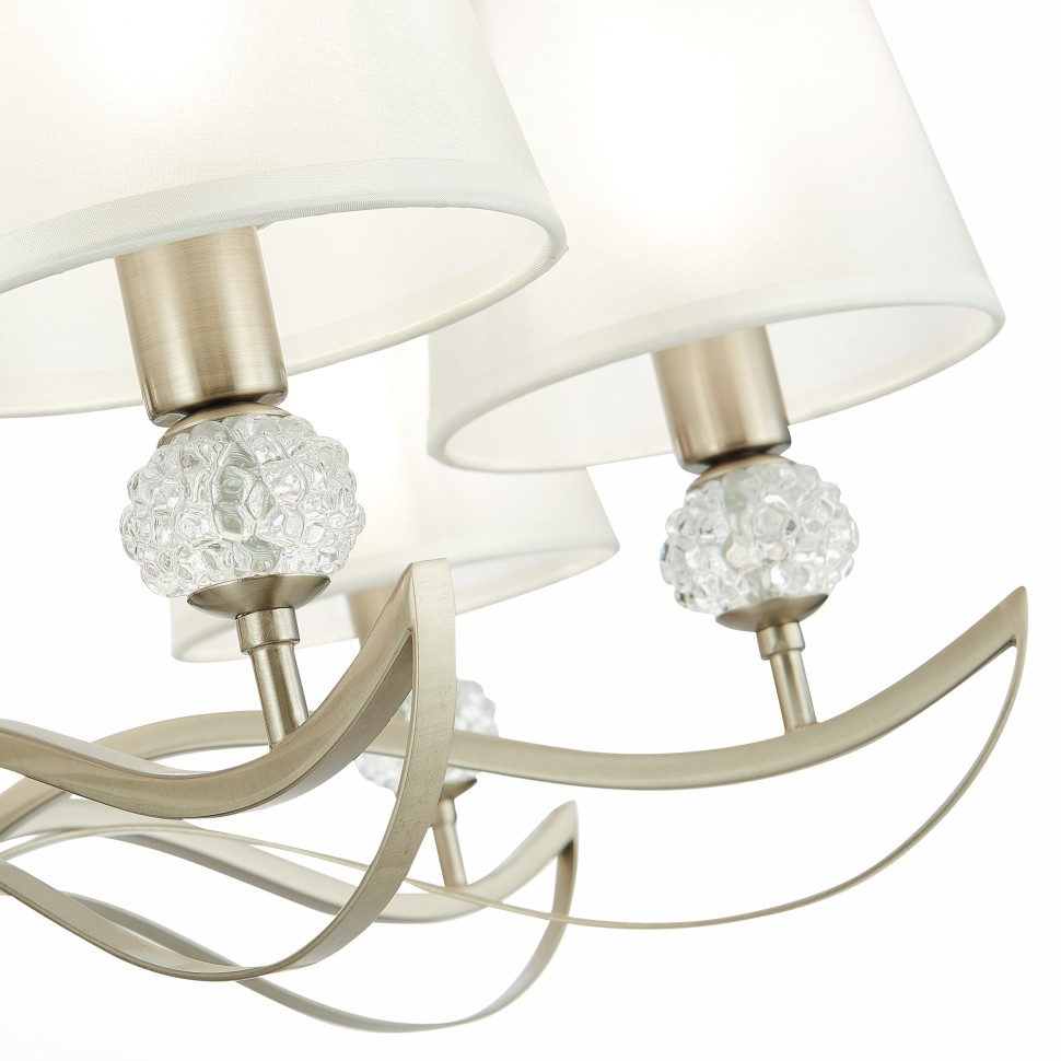 SLE111203-07 EVOLUCE потолочная люстра Bergamo, никель, E14*7*40W