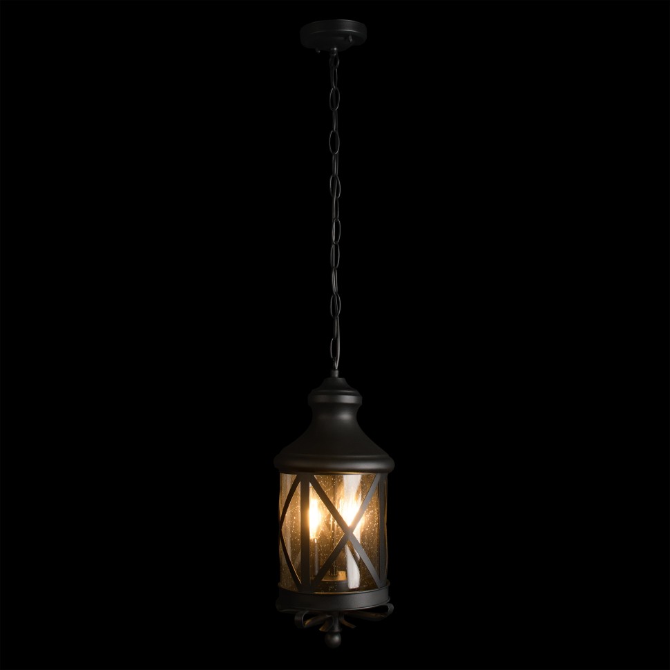 100020P LOFT IT Подвесной уличный фонарь Ferrara, IP44, E14*2*40W, черный, стекло