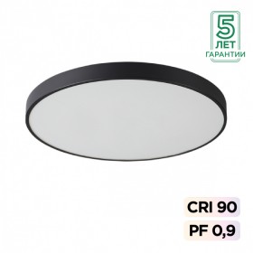 7758/92L SONEX MITRA Черный накладной/подвесной светодиодный светильник QUASAR - 2й свет LED (80W+12W) 4000K+4000K, металл/акрил, 80см диаметр