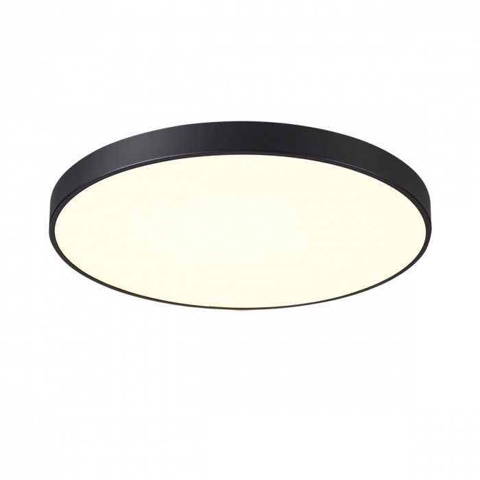 7758/92L SONEX MITRA Черный накладной/подвесной светодиодный светильник QUASAR - 2й свет LED (80W+12W) 4000K+4000K, металл/акрил, 80см диаметр