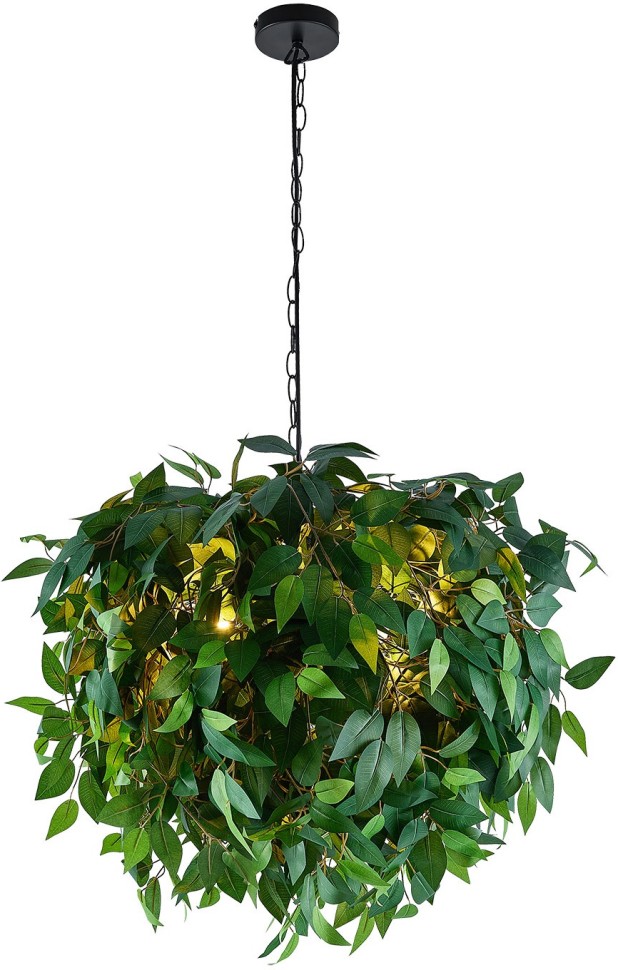 LSP-8987 Lussole Idaho Подвесной светильник Листья, зеленый, E27*4*40W, 70см диаметр