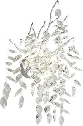 APL.847.11.03 APLOYT Хрустальное бра Gertunia, G9*3*5W, хром, ветки, листья