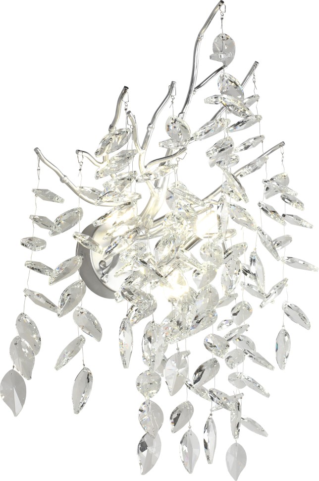 APL.847.11.03 APLOYT Хрустальное бра Gertunia, G9*3*5W, хром, ветки, листья