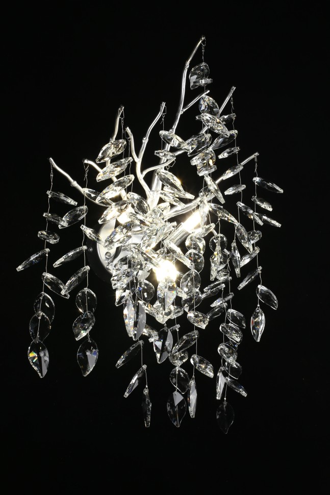 APL.847.11.03 APLOYT Хрустальное бра Gertunia, G9*3*5W, хром, ветки, листья