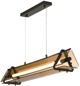 LSP-7023 LUSSOLE светодиодный подвесной светильник Carrollton, 15W, 4000K, черный, 100см