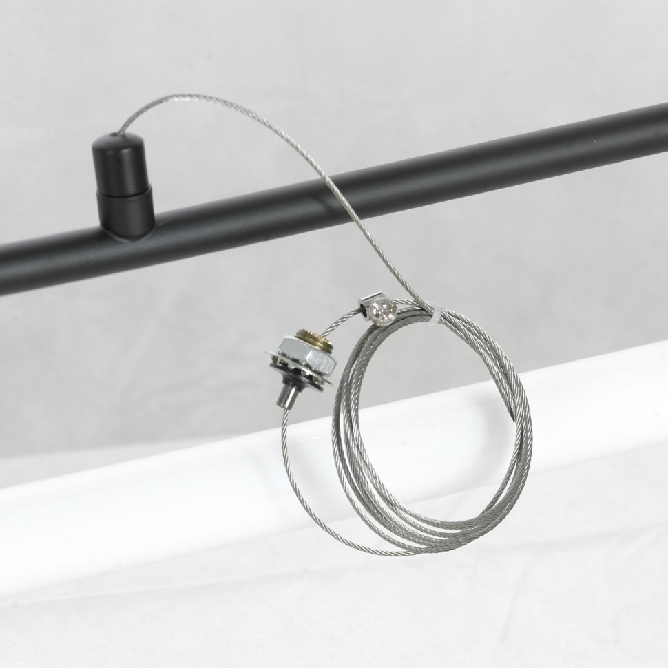 LSP-7023 LUSSOLE светодиодный подвесной светильник Carrollton, 15W, 4000K, черный, 100см
