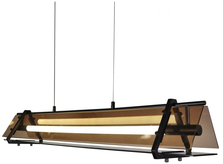 LSP-7023 LUSSOLE светодиодный подвесной светильник Carrollton, 15W, 4000K, черный, 100см