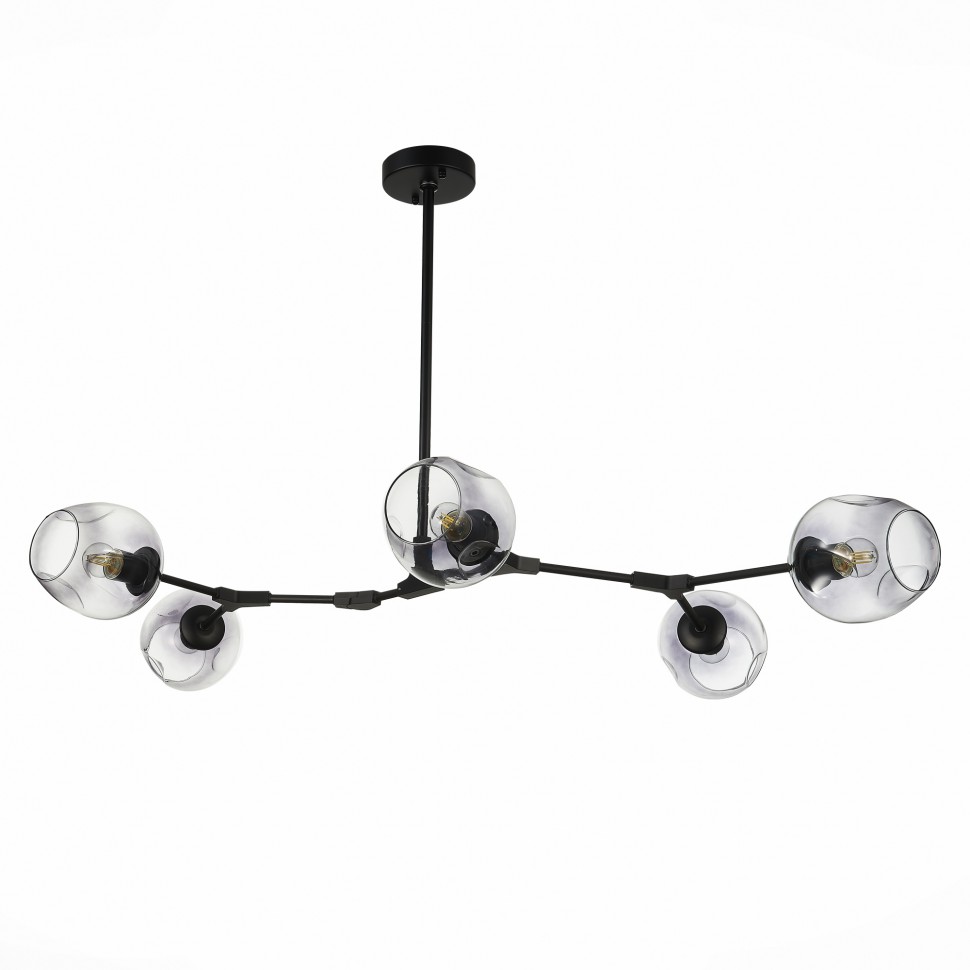 SLE154843-05 EVOLUCE люстра на штанге Rametto, черная, E27*5*40W