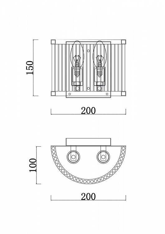 FR5053WL-02BS FREYA настенный светильник Savoy, латунь