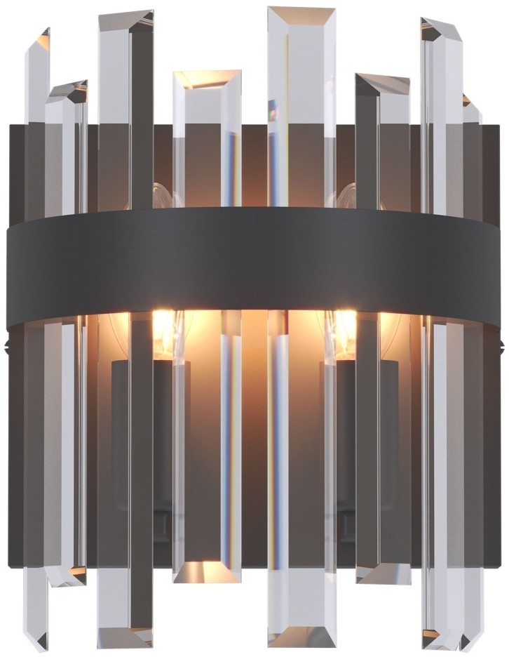 LSP-8714 LUSSOLE бра Crenshaw, черное, E14*2*40W