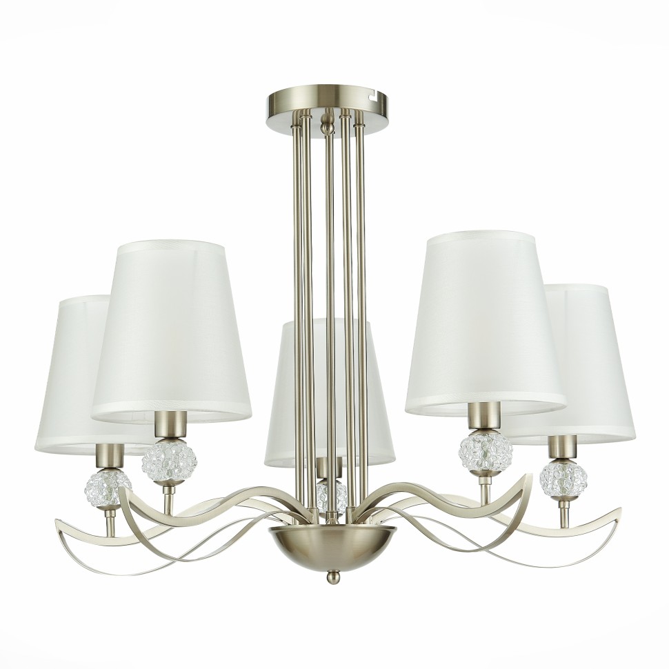 SLE111203-05 EVOLUCE потолочная люстра Bergamo, никель, E14*5*40W