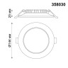 358030 NOVOTECH Светильник встраиваемый светодиодный LUNA белый 15W, 1050Lm, 4100K