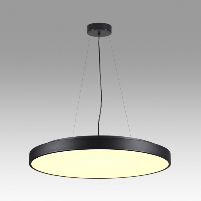 7756/92L SONEX MITRA Черный накладной/подвесной светодиодный светильник QUASAR - 2й свет LED (80W+12W) 3000K+3000K, металл/акрил, 80см диаметр