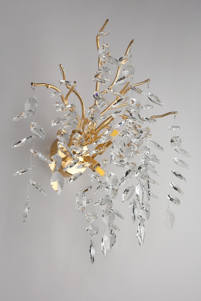 APL.847.01.03 APLOYT Хрустальное бра Gertunia, G9*3*5W, золото, ветки, листья