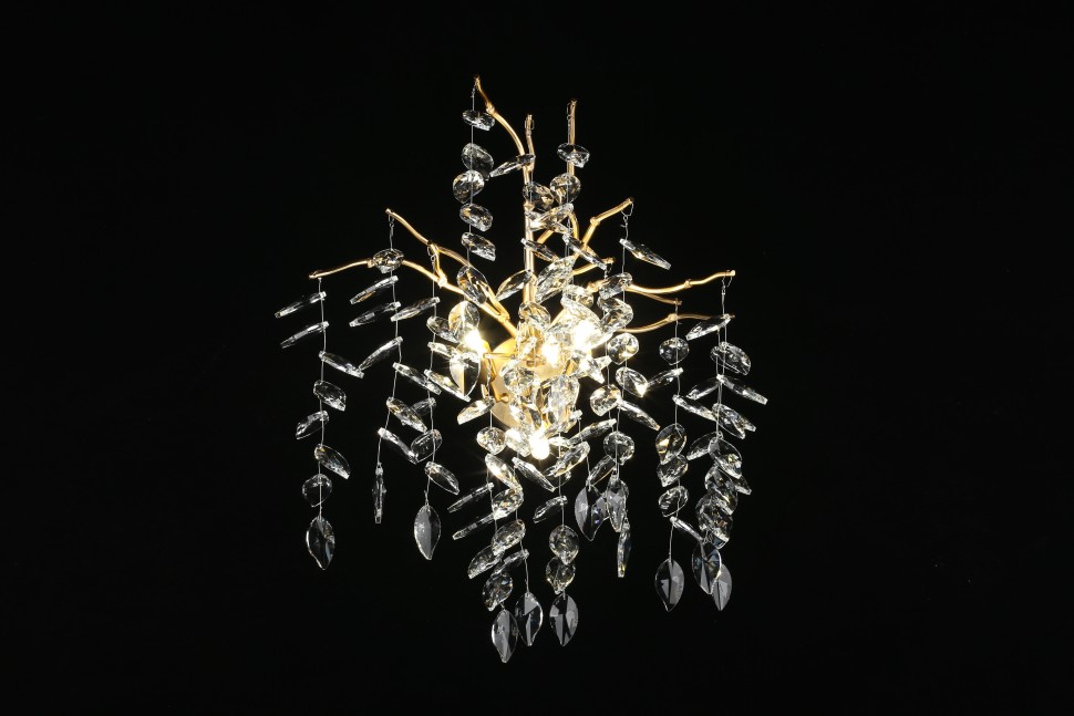 APL.847.01.03 APLOYT Хрустальное бра Gertunia, G9*3*5W, золото, ветки, листья