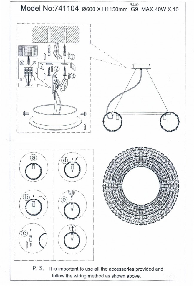 741104 Lightstar Подвесной светильник ONDA