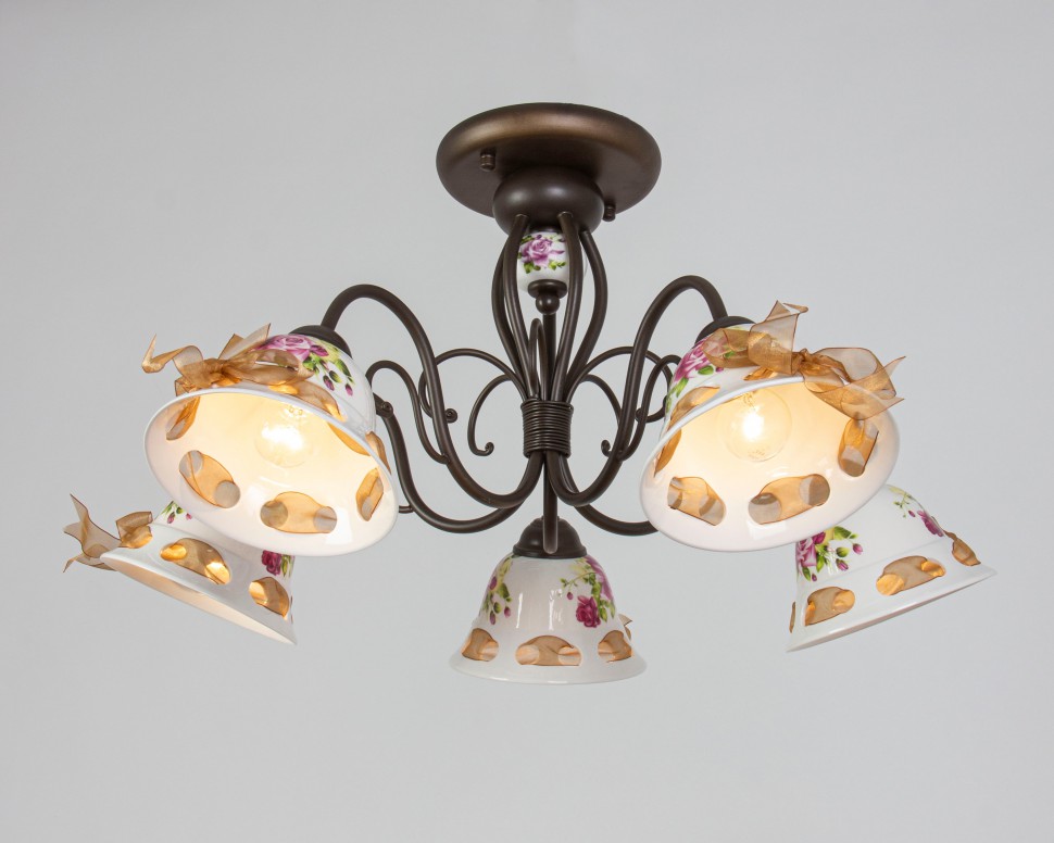 MDK9424/5B Coffee Abrasax потолочная люстра Emilia в стиле Кантри