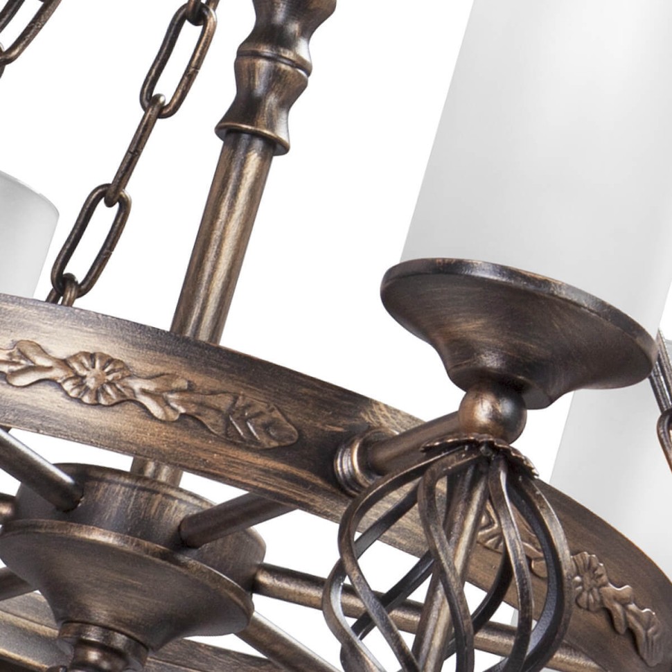 V4339-7/6 VitaLuce подвесная люстра ковка, Е27*6, 63см диаметр